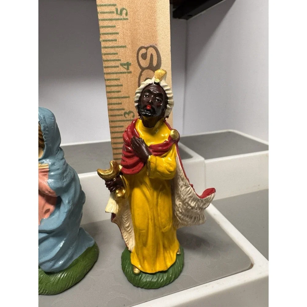 VTG‎ Nativity Italy 5 Pc Chalkware Replacements Christmas Decoration 1950s 4